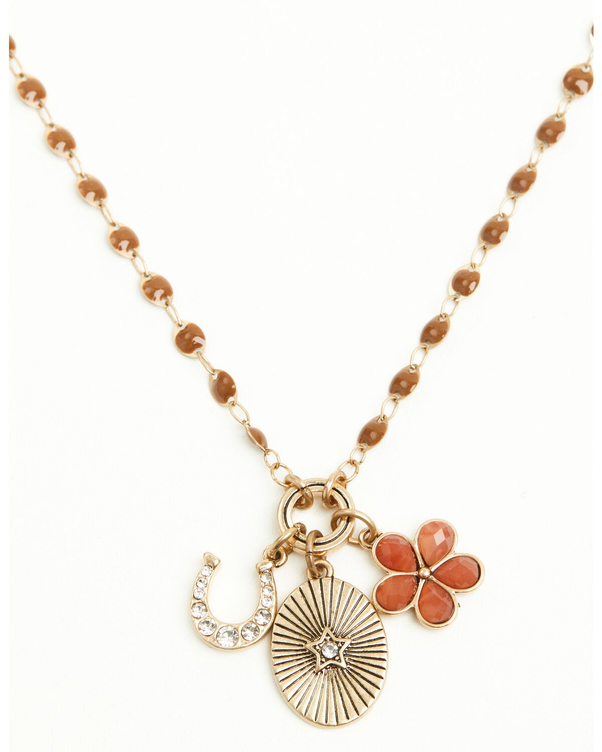 Image #1 - Lainey Wilson Women's Lucky One Pendant Necklace, Brown, hi-res
