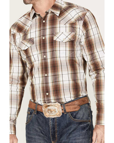 Image #3 - Gibson Men's Stampede Plaid Print Long Sleeve Pearl Snap Western Shirt, , hi-res