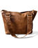 Image #4 - Ranch Junkie Women's Highlands Genuine Cowhide Tote Handbag, Black/white, hi-res