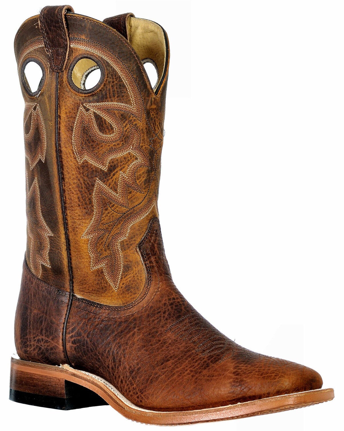 Image #1 - Boulet Men's Western Boots - Wide Square Toe, Brown, hi-res