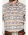 Image #3 - Cody James Men's Trading Post Southwestern Striped Long Sleeve Snap Western Shirt, Blue, hi-res