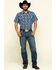 Image #6 - Cowboy Hardware Men's Heeler Plaid Short Sleeve Western Shirt , Blue, hi-res