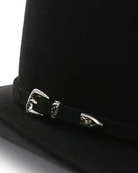 Image #6 - Rodeo King Brick 5X Felt Cowboy Hat, Black, hi-res