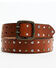Image #1 - Cleo + Wolf Women's Mixed Metal Studded Belt, Lt Brown, hi-res