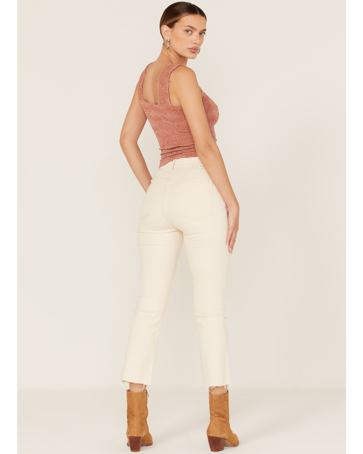 Image #3 - Daze Women's High Rise Cropped Flare Jeans, Natural, hi-res