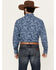 Image #4 - Ely Walker Men's Tonal Paisley Print Long Sleeve Snap Stretch Western Shirt - Tall, Blue, hi-res