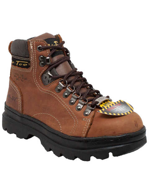 Image #1 - Ad Tec Women's Brown 6" Work Boots - Steel Toe, Brown, hi-res