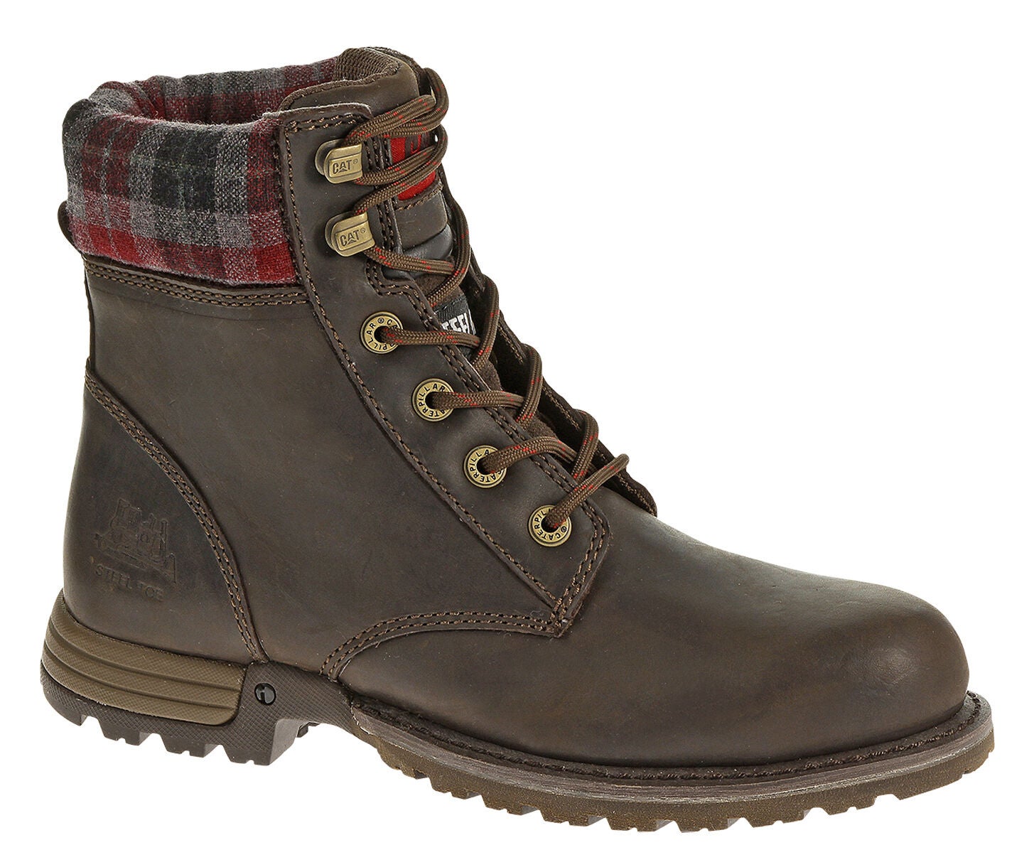 CAT Women's Kenzie Work Boots - Steel Toe, Bark, hi-res
