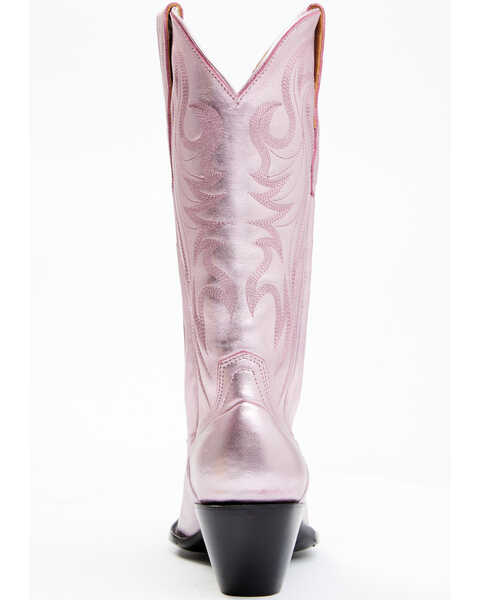 Image #3 - Idyllwind Women's Metallic Leather Western Boot - Snip Toe , Pink, hi-res