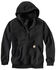 Carhartt Rain Defender Paxton Hooded Zip Mock Sweatshirt - Big & Tall, Black, hi-res