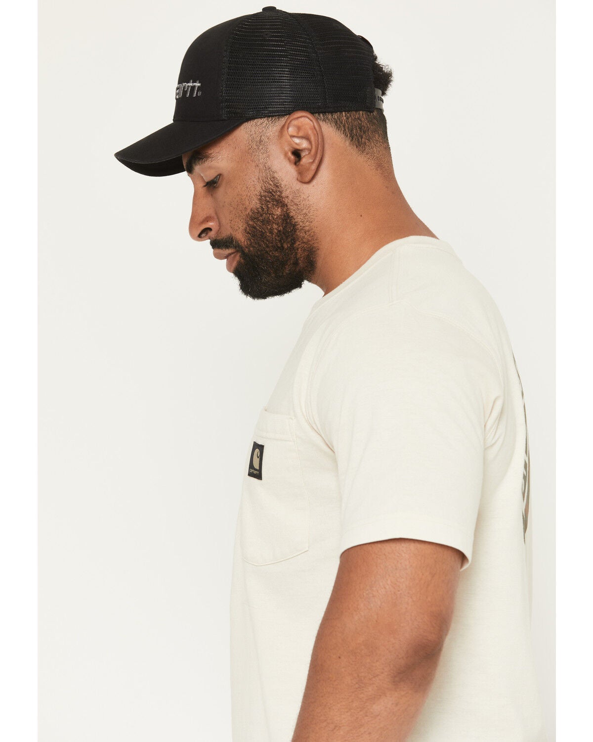 Image #3 - Carhartt Men's Camo Print Logo Relaxed Fit Short Sleeve Pocket T-Shirt, Oatmeal, hi-res