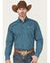 Image #1 - Cinch Men's Geo Print Long Sleeve Button-Down Western Shirt, Blue, hi-res