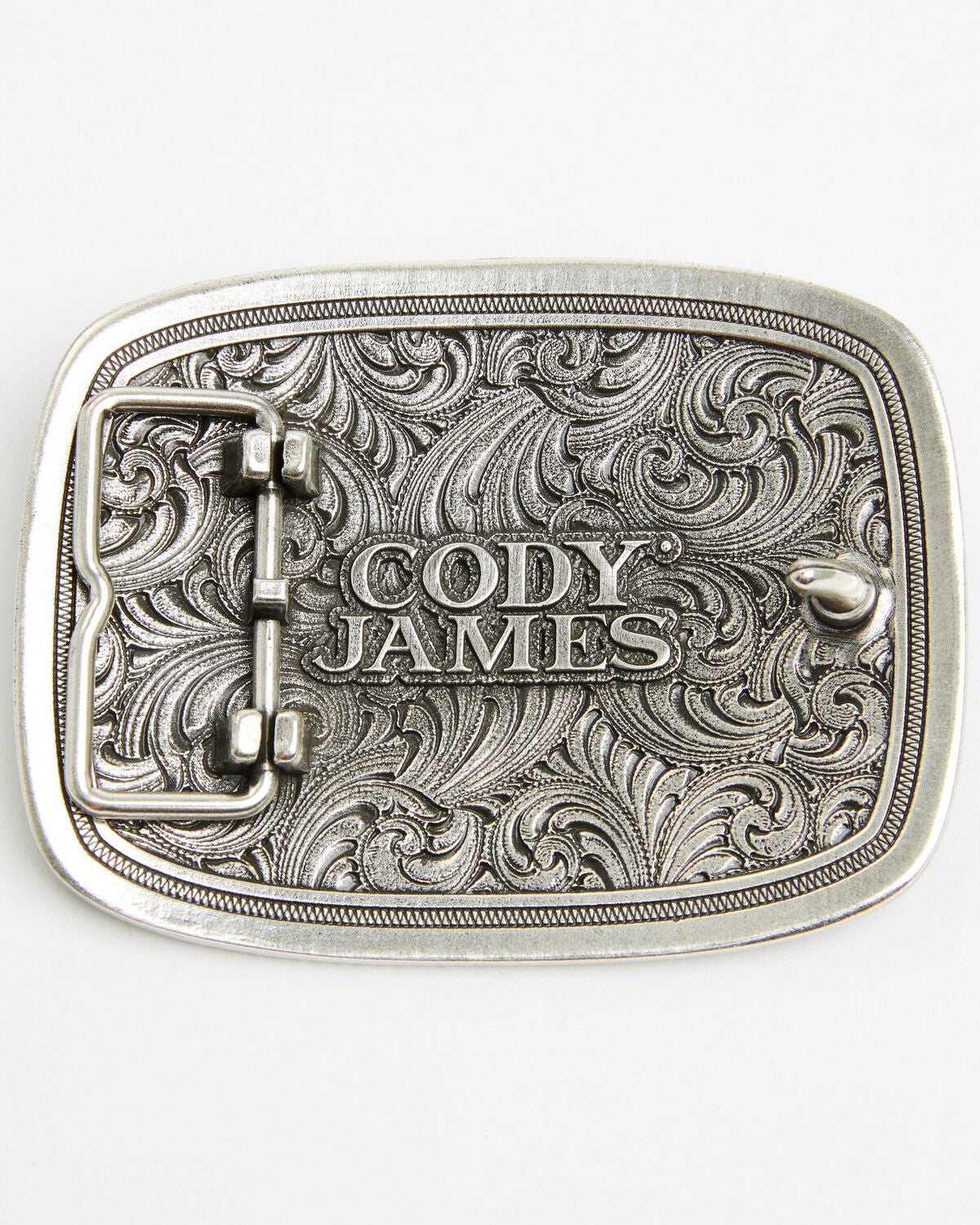 Image #2 - Cody James Eagle Flag Belt Buckle, Silver, hi-res