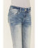 Grace in LA Girls' Light Wash Mid Rise Lace & Embroidered Bootcut Jeans, Blue, hi-res