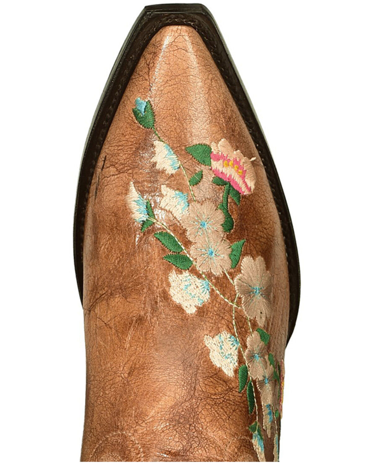 Image #5 - Macie Bean Women's Rose Garden Western Boots - Snip Toe, Honey, hi-res