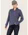 Image #1 - Ariat Women's Rebar Gridwork Baselayer 1/4 Zip T-Shirt, Blue, hi-res