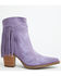 Image #2 - Dingo Women's Wild Sage Suede Fringe Western Booties - Round Toe, Purple, hi-res