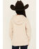 Image #4 - Ariat Girls' Boot Barn Exclusive Leopard Logo Hoodie, Oatmeal, hi-res