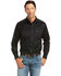 Image #1 - Ariat Men's Solid Twill Fitted Long Sleeve Button-Down Western Shirt, Black, hi-res