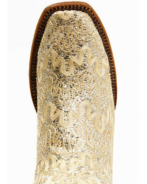 Image #6 - Tanner Mark Women's The Bride Shimmer Western Boots - Square Toe, Beige/khaki, hi-res