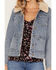 Image #3 - Idyllwind Women's Light Wash Reversible Sherpa Blanket Denim Jacket, , hi-res