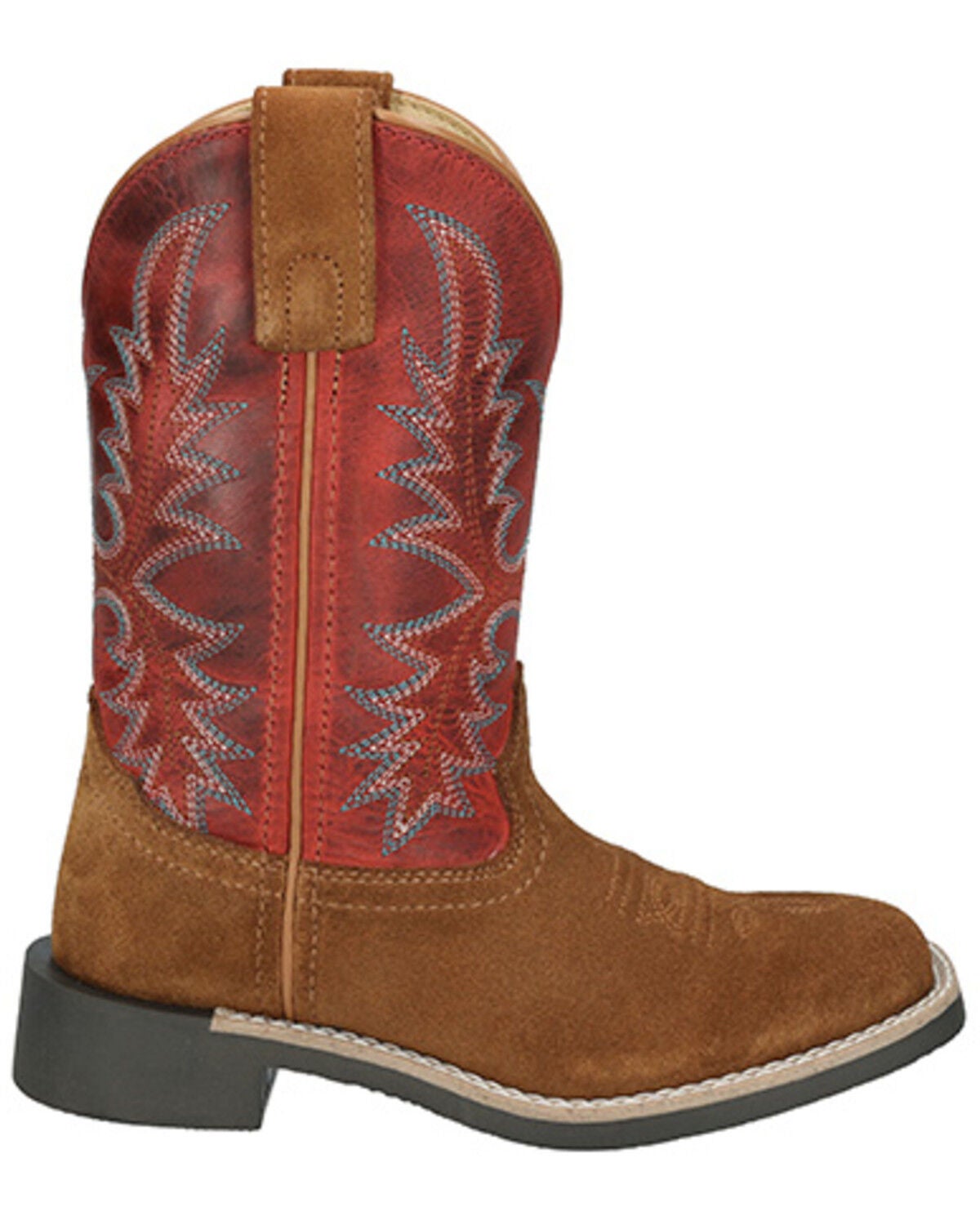 Image #2 - Smoky Mountain Boys' Briscoe Western Boots - Broad Square Toe, Tan, hi-res