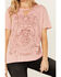 Image #3 - Blended Women's Rodeo Cowboy Cutout Short Sleeve Graphic Tee, Pink, hi-res