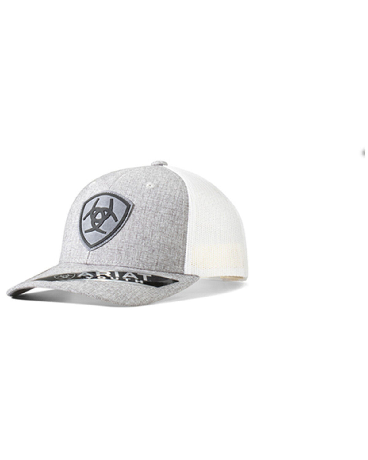 Image #1 - Ariat Kids' Logo Ball Cap, Grey, hi-res