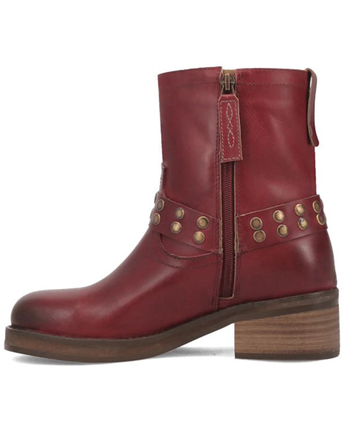 Image #3 - Dingo Women's Anarchy Harness Booties - Round Toe, Wine, hi-res