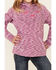  Cowgirl Hardware Girls' Pink Marled Embroidered Horse Hooded , Pink, hi-res