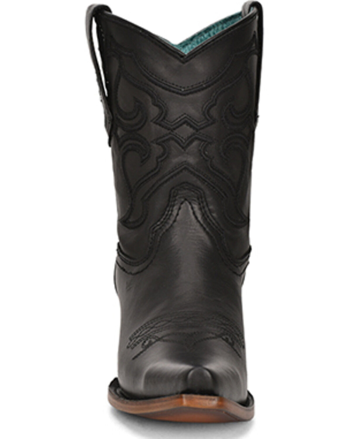 Image #3 - Corral Women's Embroidered Ankle Western Boots - Snip Toe, Black, hi-res