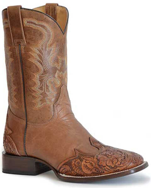 Stetson Men's Diego Western Boots - Broad Square Toe, Tan, hi-res