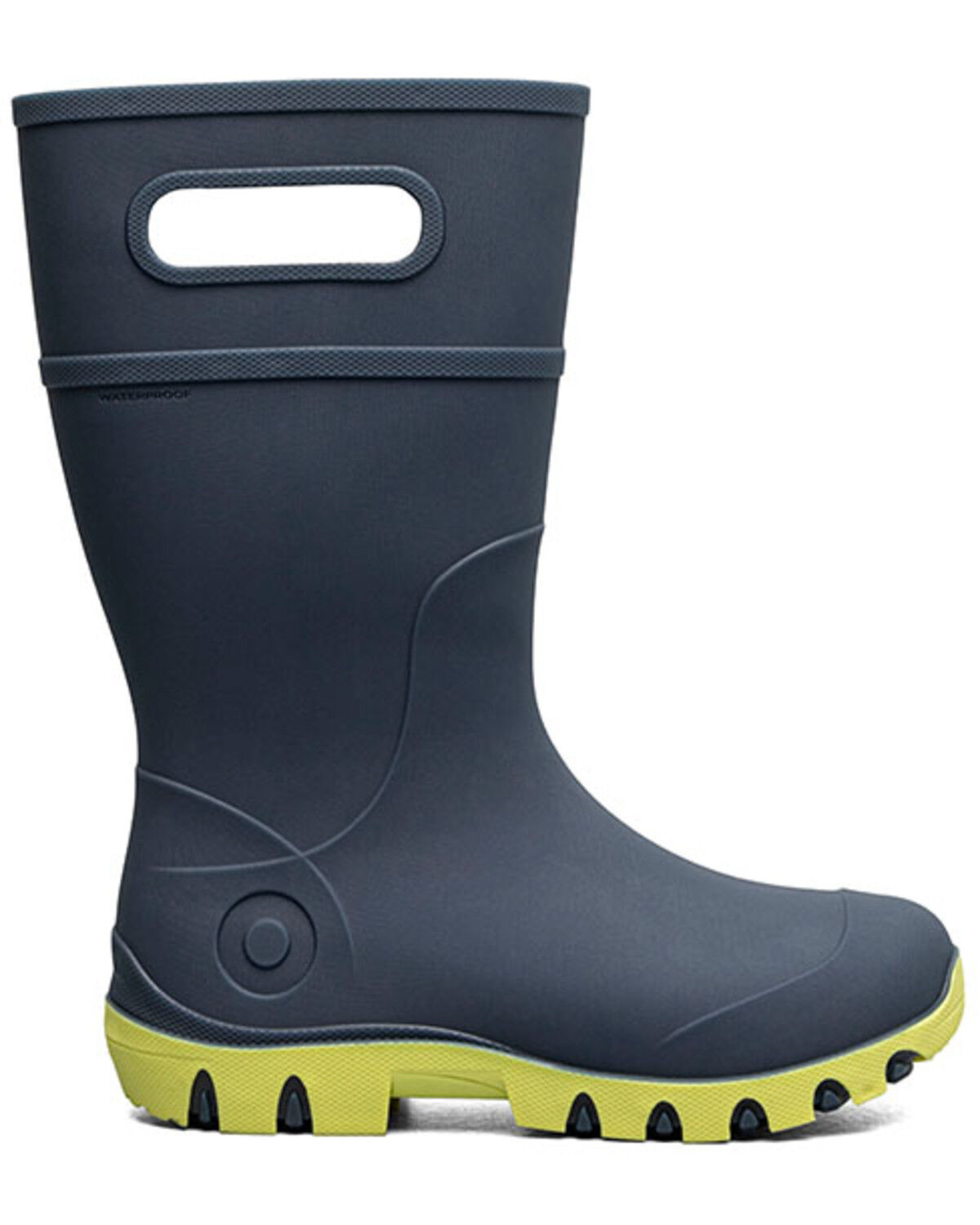Image #2 - Bogs Boys' Essential Tall Rain Boots - Round Toe, Navy, hi-res