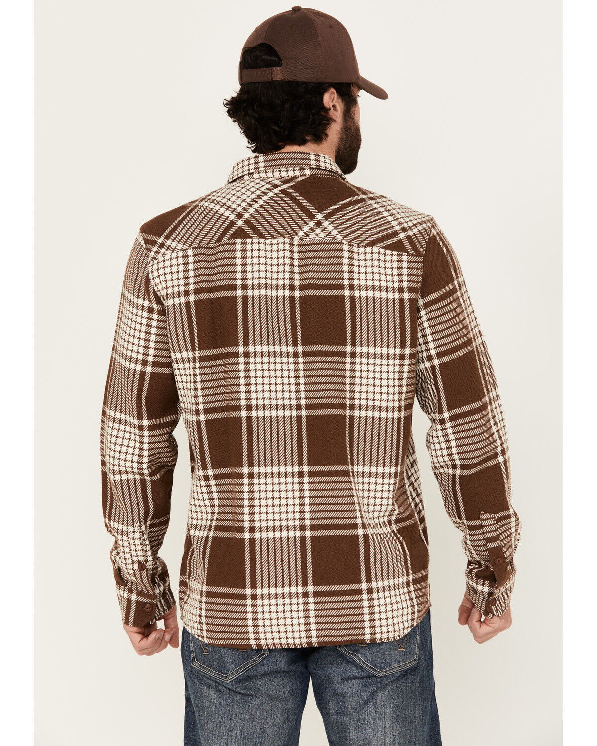Image #4 - Brothers and Sons Men's Conrad Plaid Print Long Sleeve Button-Down Shirt, Chocolate, hi-res