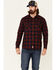 Image #1 - Flag & Anthem Men's Belhaven Plaid Long Sleeve Button Down Western Shirt, Maroon, hi-res