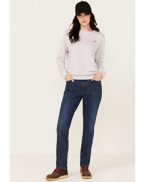 Image #1 - Carhartt Women's Rugged Flex® Relaxed Fit Stretch Denim Jeans , Indigo, hi-res