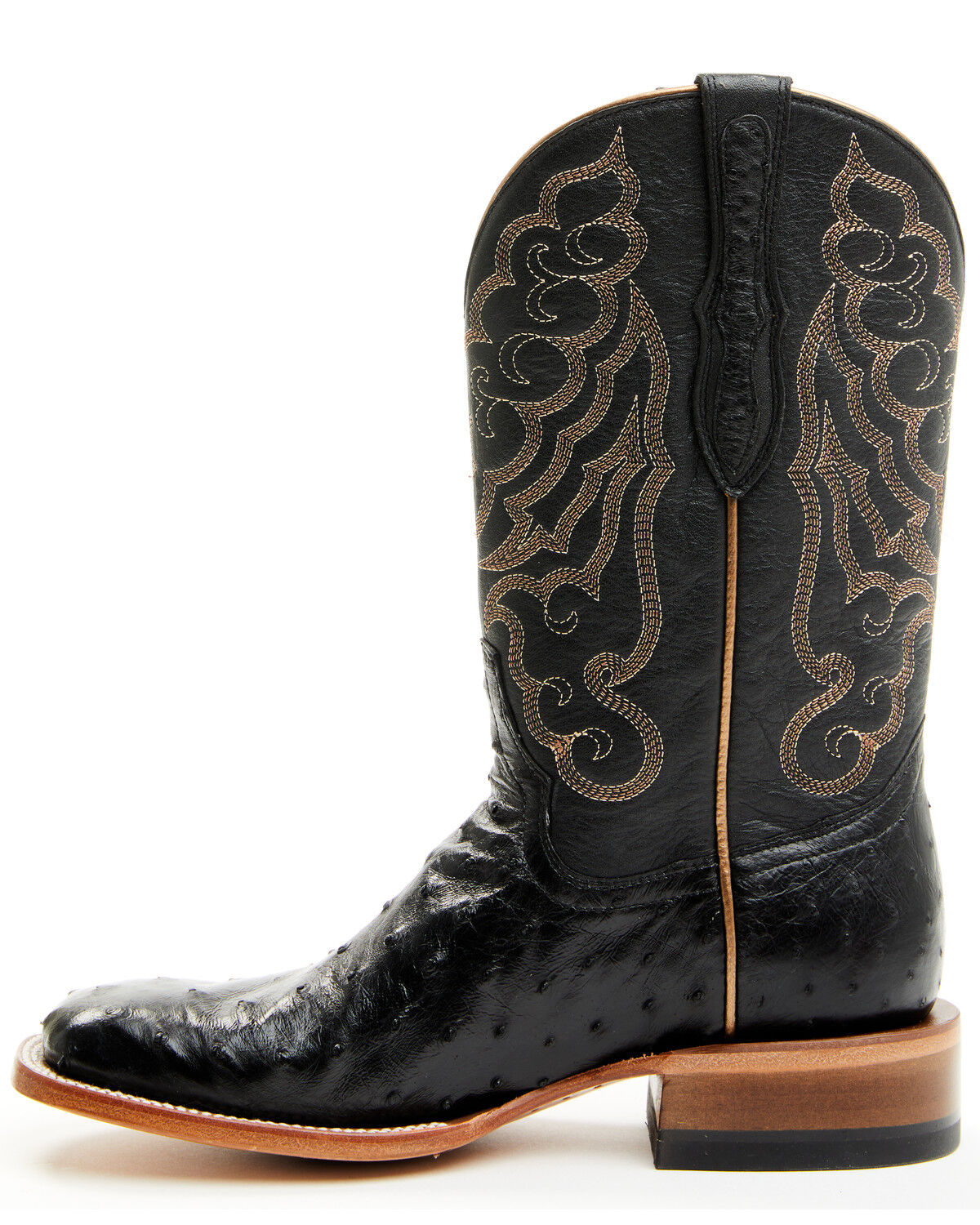 Image #3 - Shyanne Women's Kacie Exotic Ostrich Western Boots - Broad Square Toe, Black, hi-res