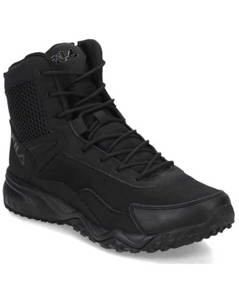 Fila Men's Chastizer Tactical Boots - Soft Toe , Black, hi-res