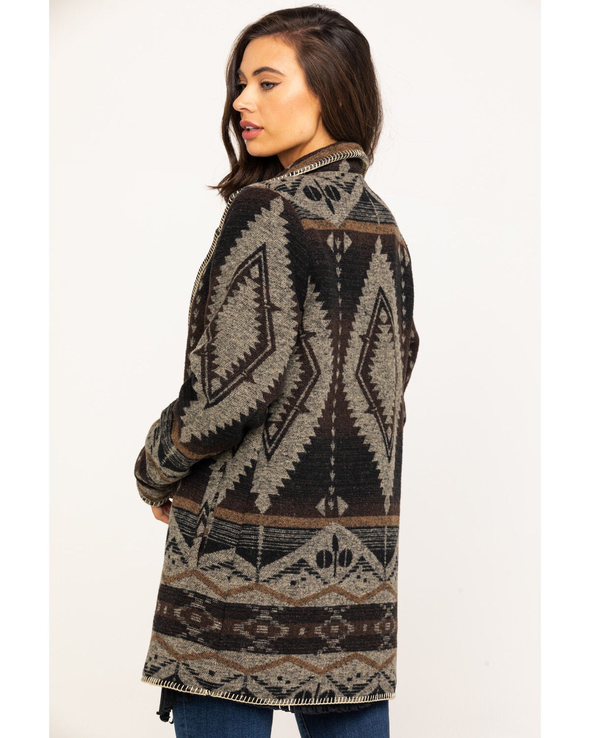 Image #2 - Outback Trading Co. Women's Brown Aztec Moree Jacket, Brown, hi-res