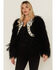 Image #1 - Double D Ranch Women's Wild Woolie Fringe Cropped Jacket, Black, hi-res