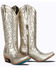 Image #1 - Lane Women's Smokeshow Metallic Tall Western Boots - Snip Toe, Gold, hi-res