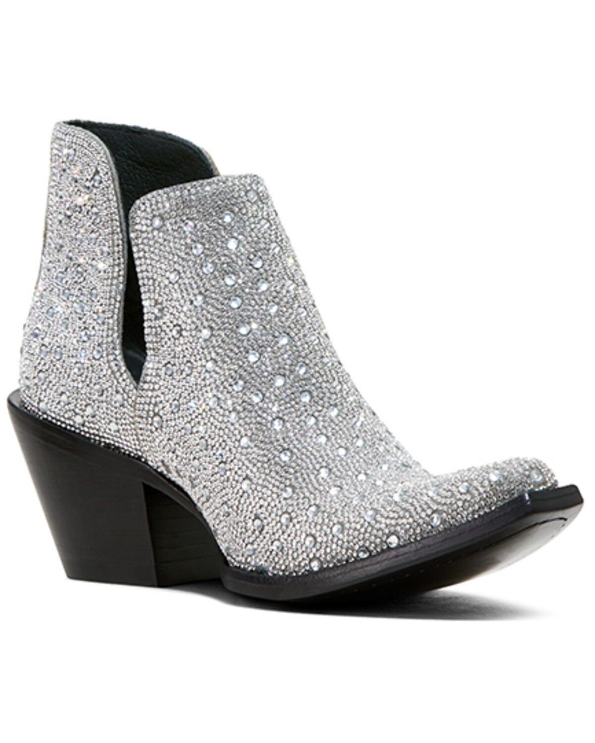 Ariat Women's Dixon Western Booties - Snip Toe, Silver, hi-res