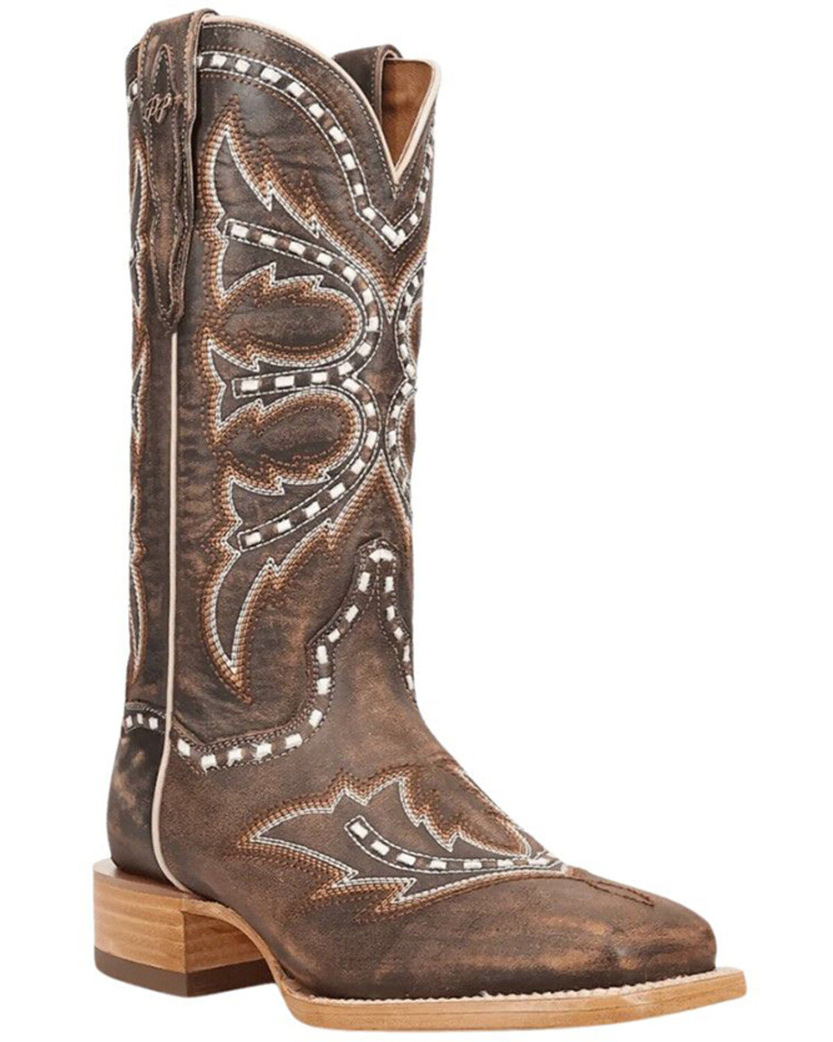 Image #1 - Dan Post Women's Gretchen Western Boots - Broad Square Toe, Brown, hi-res