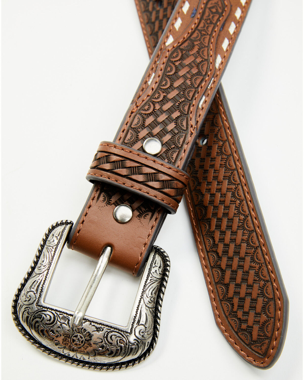 Image #2 - Cody James Boy's Bryce Southwestern Belt, Brown, hi-res