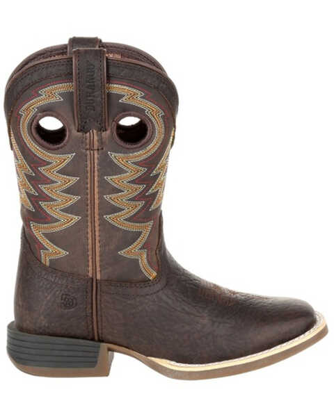 Image #2 - Durango Boys' Lil Rebel Pro Western Boots - Square Toe, Dark Brown, hi-res
