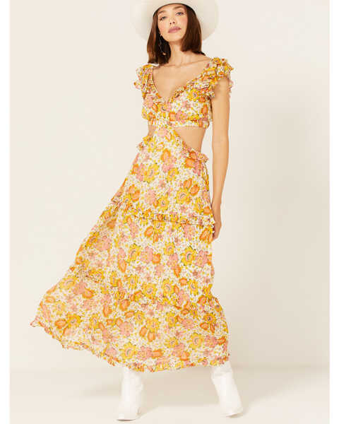 Image #2 - Cleobella Women's Floral Print Ruffle Clara Dress, Multi, hi-res