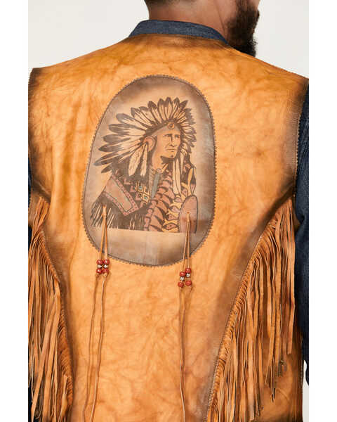 Image #3 - Kobler Leather Men's Indian Vest, Beige, hi-res