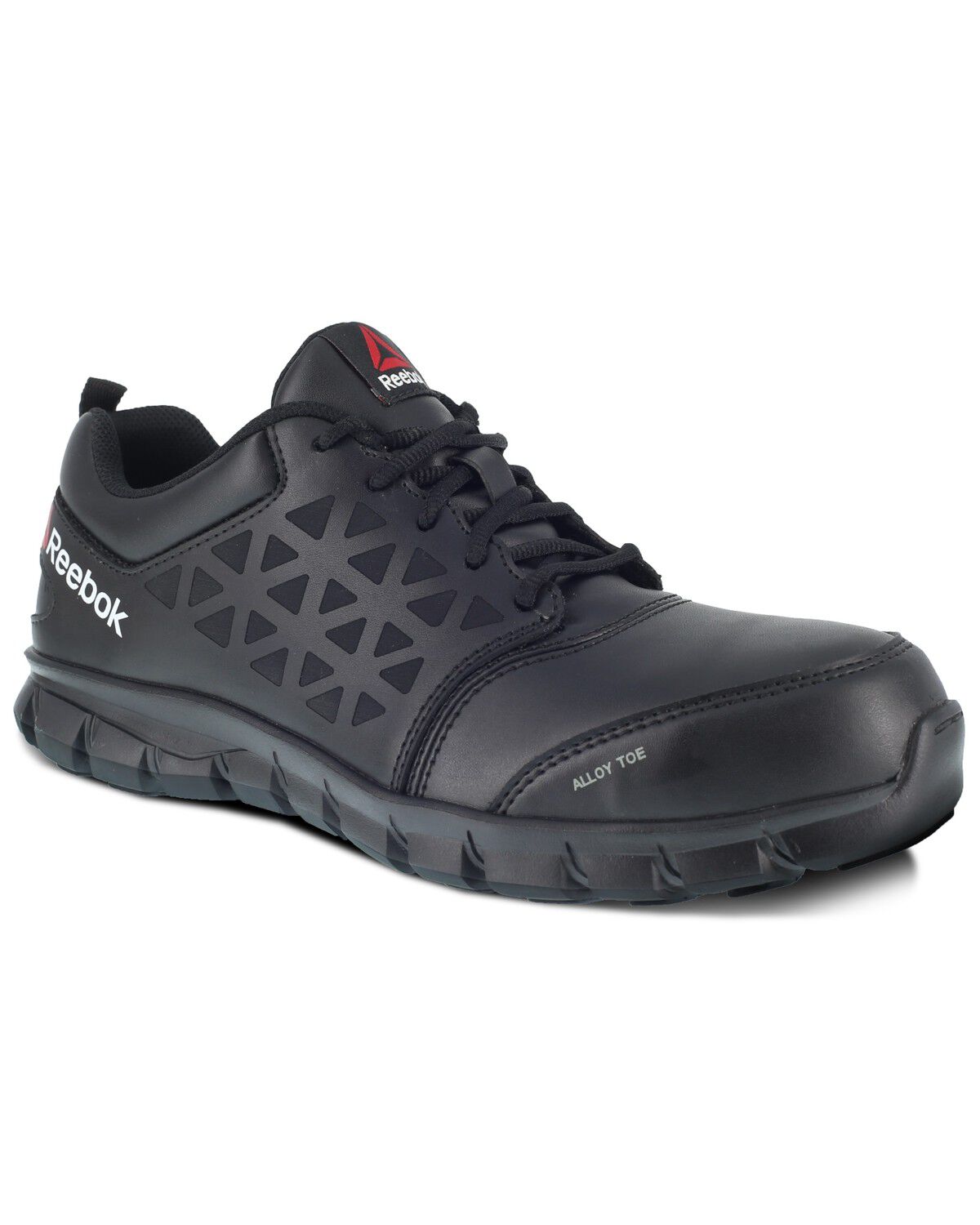Image #1 - Reebok Men's Sublite Cushion Work Shoes - Alloy Toe, Black, hi-res