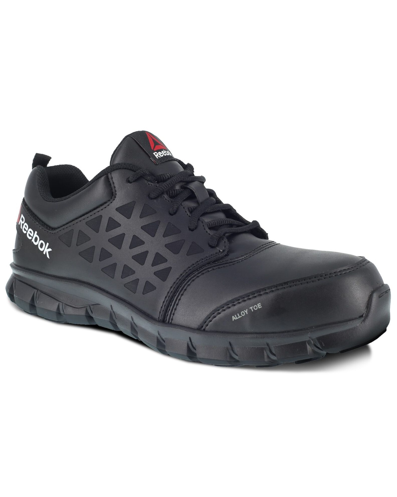 Image #1 - Reebok Men's Sublite Cushion Work Shoes - Alloy Toe, Black, hi-res