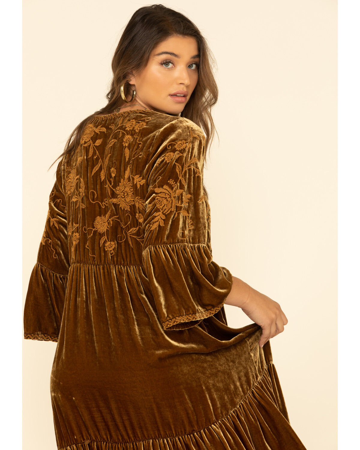 velvet boho dress